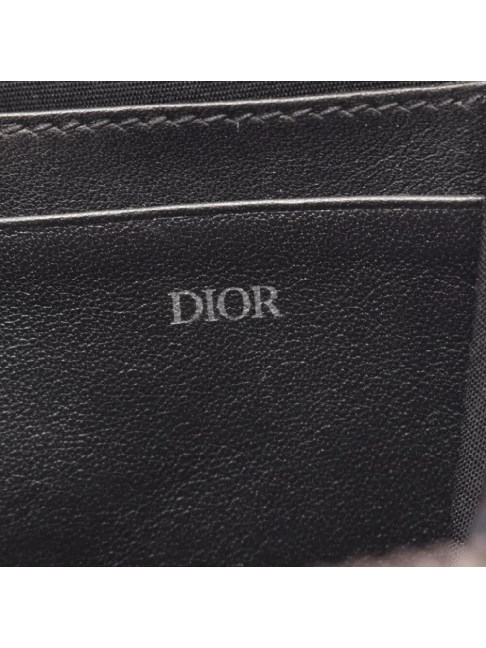 Dior Shoulder Bag Strap Zip Pouch Oblique Ivory Navy Black Canvas Leather